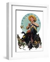 "Springtime, 1927", April 16,1927-Norman Rockwell-Framed Giclee Print