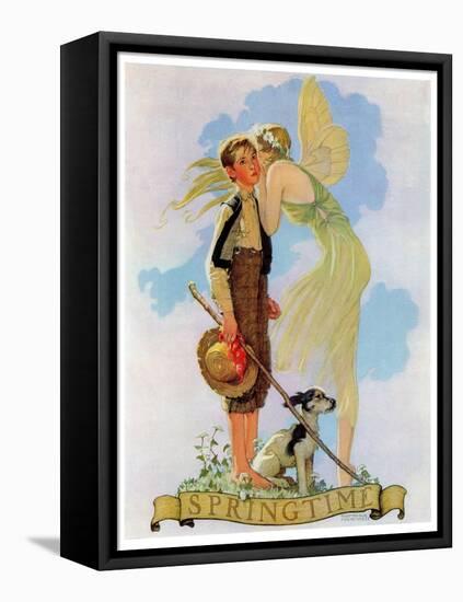 "Springtime, 1933", April 8,1933-Norman Rockwell-Framed Stretched Canvas