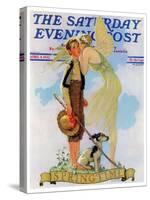 "Springtime, 1933" Saturday Evening Post Cover, April 8,1933-Norman Rockwell-Stretched Canvas