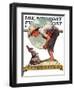 "Springtime, 1935 boy with bunny" Saturday Evening Post Cover, April 27,1935-Norman Rockwell-Framed Giclee Print