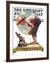 "Springtime, 1935 boy with bunny" Saturday Evening Post Cover, April 27,1935-Norman Rockwell-Framed Premium Giclee Print