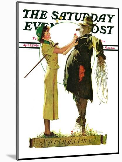 "Springtime, 1936" Saturday Evening Post Cover, April 25,1936-Norman Rockwell-Mounted Giclee Print