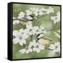 Springtime and Chickadees-William Vanderdasson-Framed Stretched Canvas