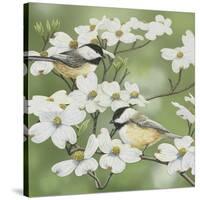 Springtime and Chickadees-William Vanderdasson-Stretched Canvas