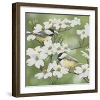 Springtime and Chickadees-William Vanderdasson-Framed Giclee Print