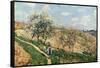 Springtime at Bougival-Alfred Sisley-Framed Stretched Canvas