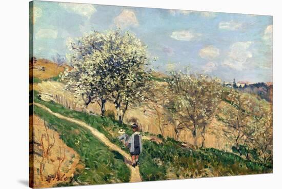 Springtime at Bougival-Alfred Sisley-Stretched Canvas