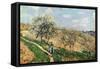 Springtime at Bougival-Alfred Sisley-Framed Stretched Canvas