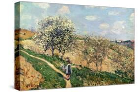 Springtime at Bougival-Alfred Sisley-Stretched Canvas