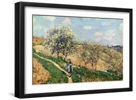 Springtime at Bougival-Alfred Sisley-Framed Giclee Print