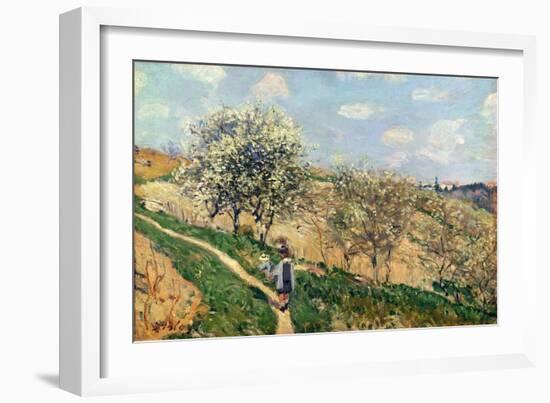 Springtime at Bougival-Alfred Sisley-Framed Giclee Print