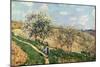 Springtime at Bougival-Alfred Sisley-Mounted Giclee Print