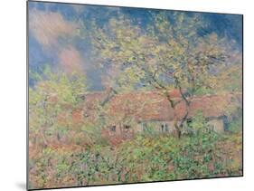 Springtime at Giverny, C.1880-Claude Monet-Mounted Premium Giclee Print