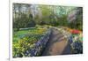 Springtime Colors and Pathway in Kuekenhof Gardens with Hyacinths, Daffodils, Tulips Holland-Darrell Gulin-Framed Photographic Print