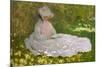 Springtime. Date/Period: 1872. Oil paintings. Oil on canvas Oil on canvas. Height: 50 mm (1.96 i...-Claude Monet-Mounted Poster