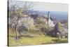 Springtime, Devon-John White-Stretched Canvas