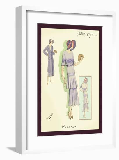 Springtime Dress in Lavender-null-Framed Art Print