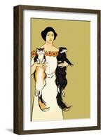 Springtime Felines-Edward Penfield-Framed Art Print