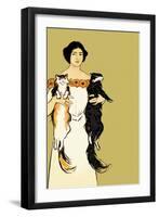 Springtime Felines-Edward Penfield-Framed Art Print