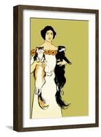 Springtime Felines-Edward Penfield-Framed Art Print