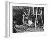 Springtime in Clarksville, While School Kids Playing During Recesses-Yale Joel-Framed Photographic Print