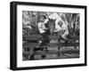 Springtime in Clarksville, with Two Kids and Their Pet Horse-Yale Joel-Framed Photographic Print