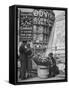 Springtime in England During WWII: Woman Selling Flowers in Circus Square-Ralph Morse-Framed Stretched Canvas