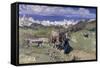Springtime in the Alps, 1897-Giovanni Segantini-Framed Stretched Canvas