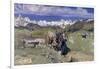 Springtime in the Alps, 1897-Giovanni Segantini-Framed Giclee Print