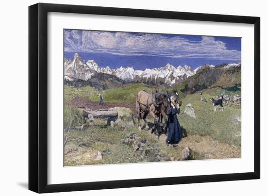 Springtime in the Alps, 1897-Giovanni Segantini-Framed Giclee Print