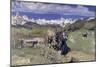 Springtime in the Alps, 1897-Giovanni Segantini-Mounted Giclee Print