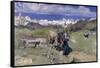 Springtime in the Alps, 1897-Giovanni Segantini-Framed Stretched Canvas