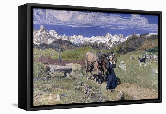 Springtime in the Alps, 1897-Giovanni Segantini-Framed Stretched Canvas