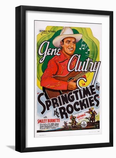 Springtime in the Rockies, Gene Autry, 1937-null-Framed Art Print