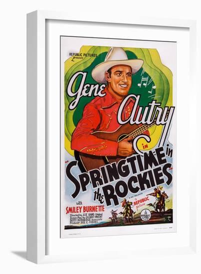 Springtime in the Rockies, Gene Autry, 1937-null-Framed Art Print