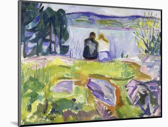 Springtime (Lovers by the shore). Between 1911 and 1913-Edvard Munch-Mounted Giclee Print