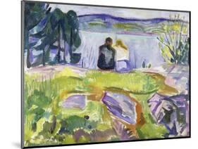 Springtime (Lovers by the shore). Between 1911 and 1913-Edvard Munch-Mounted Giclee Print