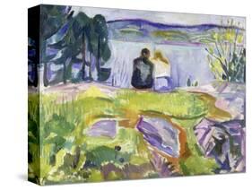 Springtime (Lovers by the shore). Between 1911 and 1913-Edvard Munch-Stretched Canvas