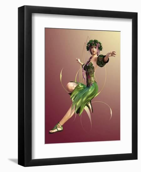 Springtime Maid-Atelier Sommerland-Framed Art Print