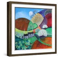 Springtime round the corneracrylics on paper-Lisa Graa Jensen-Framed Giclee Print