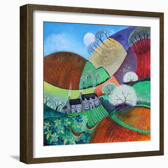 Springtime round the corneracrylics on paper-Lisa Graa Jensen-Framed Giclee Print