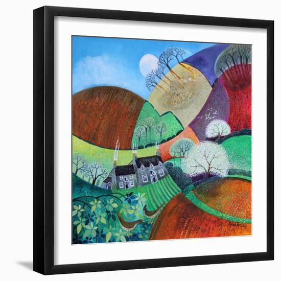 Springtime round the corneracrylics on paper-Lisa Graa Jensen-Framed Giclee Print