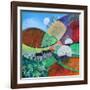 Springtime round the corneracrylics on paper-Lisa Graa Jensen-Framed Giclee Print