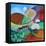 Springtime round the corneracrylics on paper-Lisa Graa Jensen-Framed Stretched Canvas