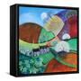 Springtime round the corneracrylics on paper-Lisa Graa Jensen-Framed Stretched Canvas