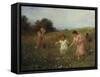 Springtime-Ludwig Knaus-Framed Stretched Canvas