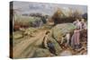 Springtime-Myles Birket Foster-Stretched Canvas