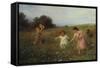 Springtime-Ludwig Knaus-Framed Stretched Canvas