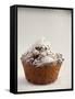 Sprinkling a Chocolate Muffin with Icing Sugar-null-Framed Stretched Canvas
