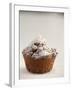 Sprinkling a Chocolate Muffin with Icing Sugar-null-Framed Photographic Print